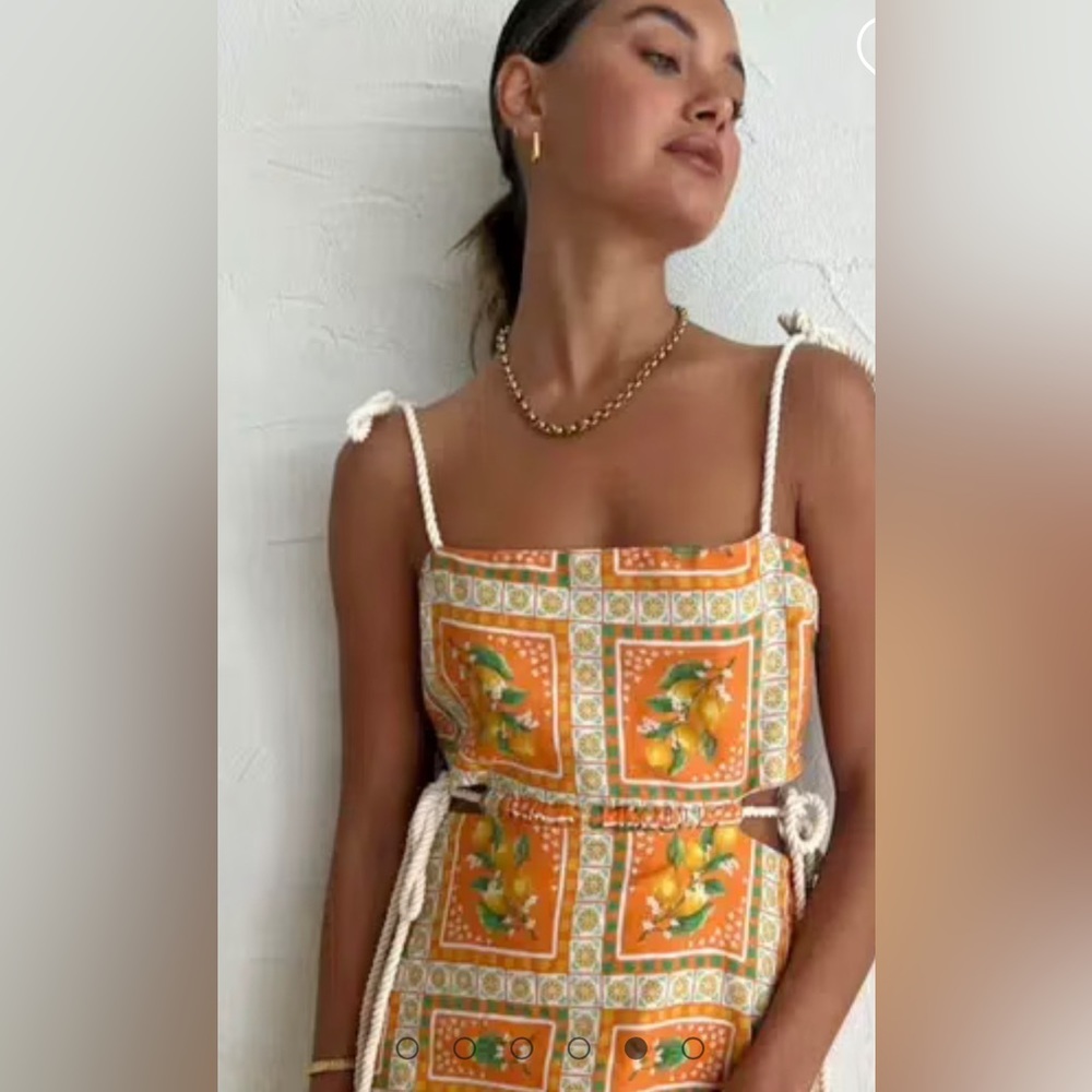 Elegant Orange Maxi Dress - Picture 7 of 9